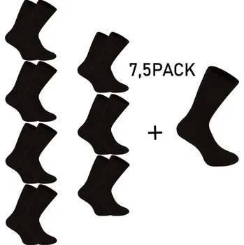 Pánské ponožky 7,5PACK ponožky Nedeto vysoké bambusové černé (75NP001) M Možnost vrácení zboží ZDARMA do 120 dnů!