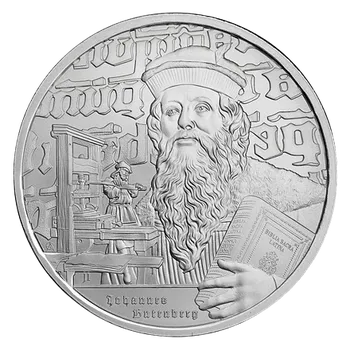 Stříbrná mince Johannes Gutenberg 1 Oz 2024 (Icons of Inspiration) - (8.)
