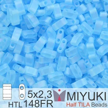 Korálek Korálky Miyuki Half Tila. Barva Matte Tr Aqua AB HTL 148FR. Balení 3g.