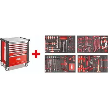 Montážní dílenský vozík s nářadím USAG 519 RS6/4MM (302 ks)