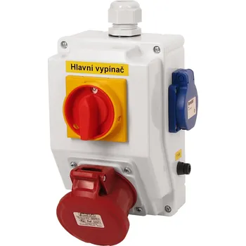 Elektrická zásuvka FAMATEL Kombinace SB210 3zásuvka +spínač IP44 SB210