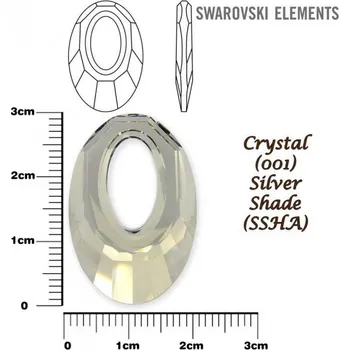 Přívěsek SWAROVSKI HELIOS Pendant barva CRYSTAL SILVER SHADE velikost 30mm.