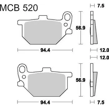 Auto-moto Brzdové destičky LUCAS MCB 520 organické