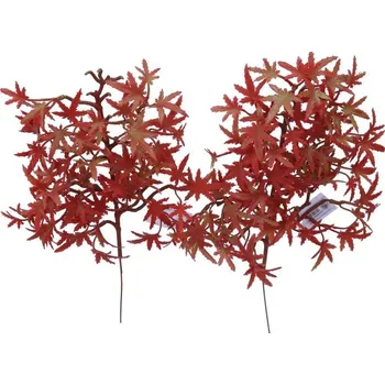 umělá květina Květinový svazek, ČERVENÉ LISTY, 32 cm, 1 ks