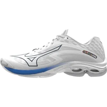 Dámská sálová obuv Unisex halová obuv Mizuno WAVE LIGHTNING Z7 / Undyed White / Moonlit Ocean / Peace Blue Velikost: 51.0/15.0
