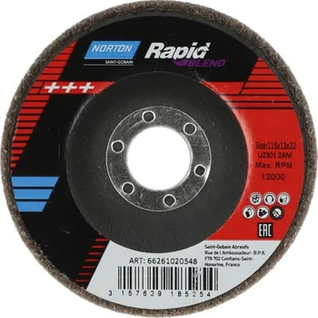 Řezný kotouč NORTON-CLIPPER Univerzální kotouče s podložkou 114.3x12.7x22.225mm Stredni Hnědá Norton Nex