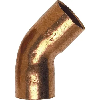 Fitinka CU 5041 Měděný pájecí oblouk (koleno) 45° A x A (pro k pájení, letovací - měď) - 18 CU.5041