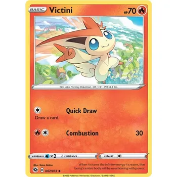 Sběratelská karetní hra Victini 007/073 - Champion´s Path Typ karty: Non-Holo