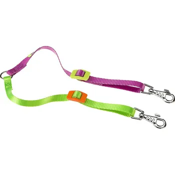Vodítko pro psa FERPLAST Rozdvojka nylon TWIN Color 10/36 10mm x 25-36cm mix