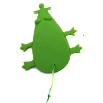 dveřní zarážka Zarážka pod dveře | silikonová dveřní zarážka, styl myška - Zelená - 34 g