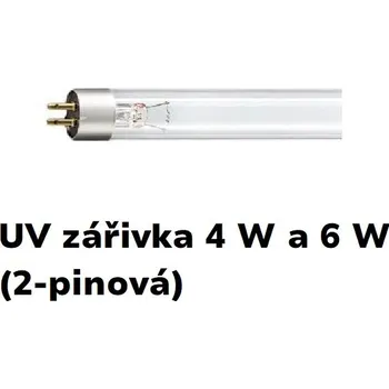 Zařízení na úpravu vody Aqua Shop Náhradní UV zářivka 4 W a 6 W UV ZÁŘIVKA 4 W – 2-pinová