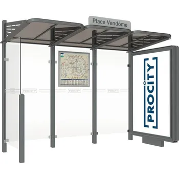 Městské kolo Autobusová zastávka CONVI s levou bočnicí a reklamním boxem 3000 mm + doprava zdarma