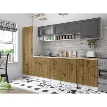 Falco Kuchyňská linka Brigita 300/300 grafit/artisan MAT