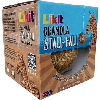 Pro koně Likit Granola Ball liz pro koně koule 1,6 kg melasa (Likit Granola Stall-ball Molasses)