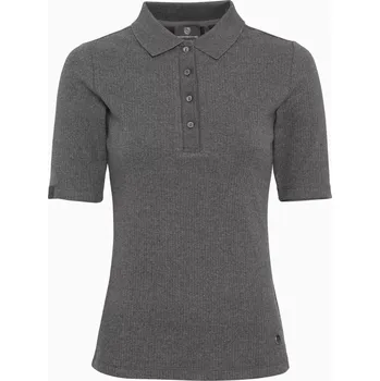 PORSCHE DESIGN Women's polo shirt 60Y Porsche 911 Tričko dámské s límečkem a knoflíky šedá (Moderní dámská polokošile na míru od Porsche s knoflíkovou légou.)