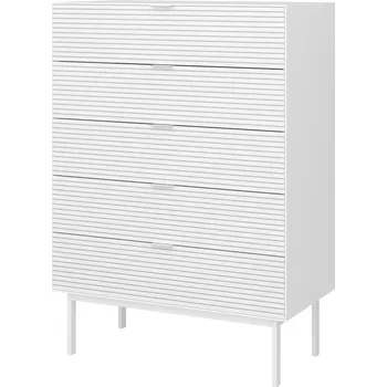 Ložnice Falco Komoda Sean 5S široká bílá/masiv bílá