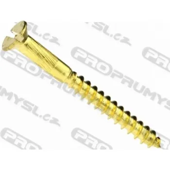 Vrut Vrut do dřeva, zápustná hlava s drážkou DIN 97 3,5 x 30 mosaz