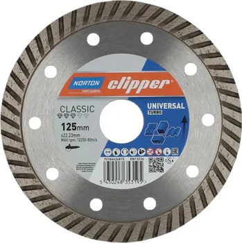 Řezný kotouč NORTON-CLIPPER Kotouče 125x22.23mm Norton Clipper CLASSIC UNIVERSAL TURBO