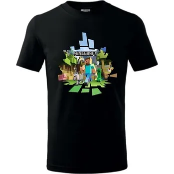 ON-DESIGN Dětské tričko MINECRAFT 2 Velikost: 110 cm/4 roky, Barva: černá