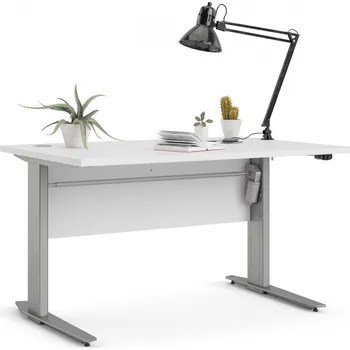 Psací stůl Falco Výškově nastavitelný psací stůl Office 80400/382 bílá/silver grey