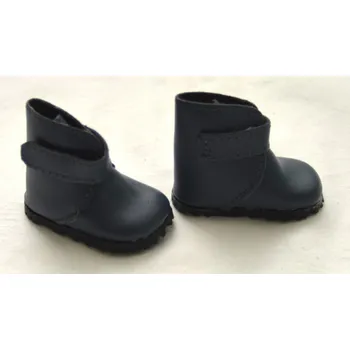 Doplněk pro panenku Vyšší tmavě šedé boty se zapínáním na suchý zip (Boty na panenky Paulina - 33cm)