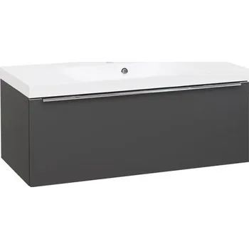 Koupelnový nábytek EBS Nevio Skříňka a umyvadlo 101 cm, 1 zásuvka, antracitově šedá NEVIOZ101S