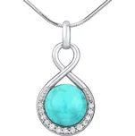 Silvego Stříbrný přívěsek s přírodním Tyrkysem JST14709TU + 2 měsíce na vrácení zboží