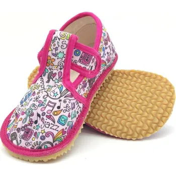 Dívčí bačkory Barefoot bačkůrky BEDA Music BF 060010/W/02 (ZÚŽENÉ) Velikost: 29