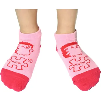 MUFFIK bavlněné ponožky protiskluzové - růžové Velikost: 32/35 MFK-042-4-05