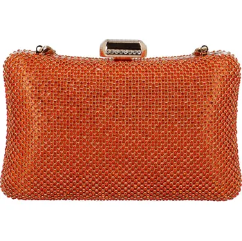 Kabelka Luxusní dámské psaníčko Deriana, oranžové