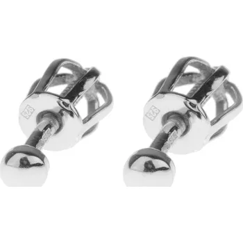 Náušnice Stříbrné náušnice pecky 2,5 mm