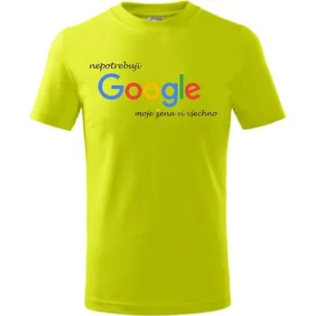 Pánská móda ON-DESIGN Tričko s potiskem CHYTRÁ ŽENA Velikost: 2XL, Barva: limetková