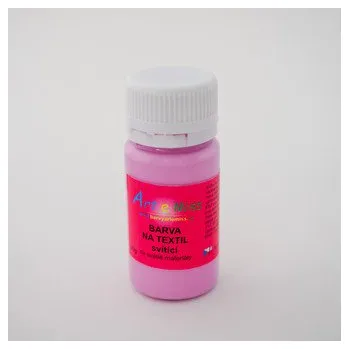 Speciální výtvarná barva ARTEMISS Svítící barva na textil (fotoluminiscenční) 40g, neon oranžová světlá