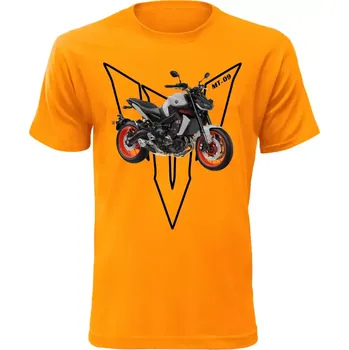 Pánské tričko s motorkou Yamaha MT-09 oranžové