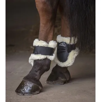 Vybavení pro koně NORTON Kamaše strouhačky XTR s beránkem - černé, FULL