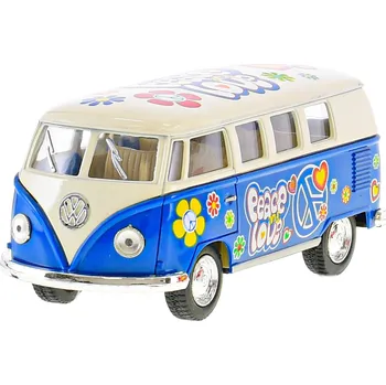 autíčko Mikro Trading Autobus Volkswagen 13cm kov na zpětný chod Barvy: modrá