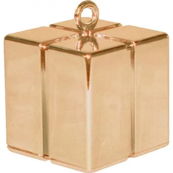 Balónek Závaží kostka rose-gold