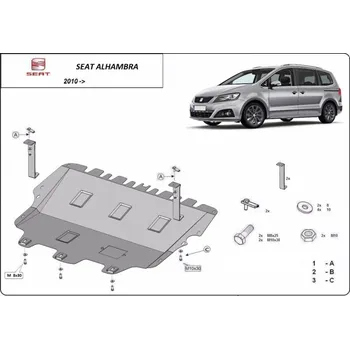 Kryt motoru Kryt pod motor VOLKSWAGEN SHARAN VAN (7N1, 7N2) - Plech - 8595698043894