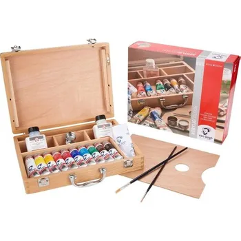 Speciální výtvarná barva Royal Talens Van Gogh sada akrylových barev Basic 10 x 40 ml s příslušenstvím v dřevěném kufříku