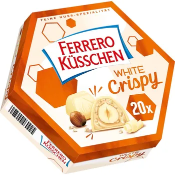 FERRERO KÜSSCHEN PRALINKY BÍLÁ ČOKOLÁDA 172g NĚMECKO!