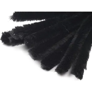 umělá květina Chlupaté modelovací drátky Ø15 mm délka 30 cm 10ks - 5 černá