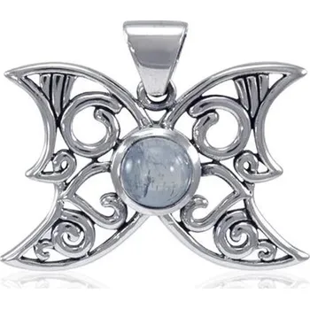 Přívěsek Stříbrný přívěsek motýl s měsíčním kamenem