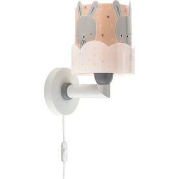 Nástěnné svítidlo Dalber 61159S BUNNY - Dětské nástěnné svítidlo s kabelem do zásuvky + Dárek LED žárovka (Dětské nástěnné svítidlo s motivem králíčka)