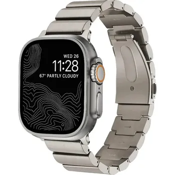 Ostatní příslušenství k chytrým hodinkám eses Titanový článkovitý řemínek pro Apple Watch - Stříbrný matný 42mm, 44mm, 45mm, 49mm