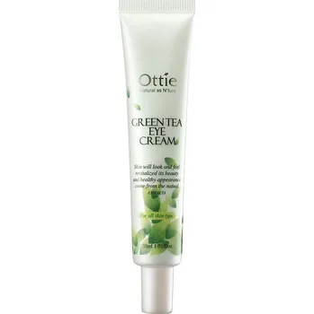 Péče o oční okolí Ottie Korea Green Tea zklidňující oční krém ze zeleného čaje proti otokům 30 ml