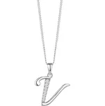 Preciosa Stříbrný náhrdelník písmeno "V" 5380 00V (řetízek, přívěsek) + 2 měsíce na vrácení zboží