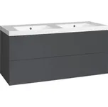 EBS Kuba Skříňka + umyvadlo 121 cm, antracitově šedá KUBA121A