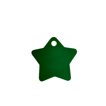 Vojenské psí známky DCH Kovová psí známka - hvězdička Barva: Zelená