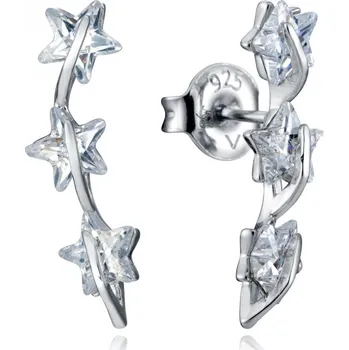 Módní doplněk Viceroy Podélné stříbrné náušnice Hvězdičky Trend 13003E000-30 + 2 měsíce na vrácení zboží