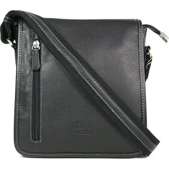Pánská aktovka Pánská kožená taška přes rameno Hexagona 461326 - černá